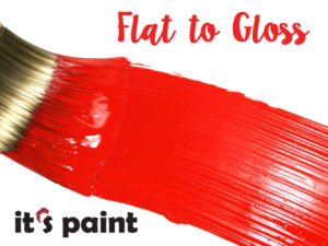 Types of paint finishes–flat, low-sheen, satin, semi-gloss, gloss